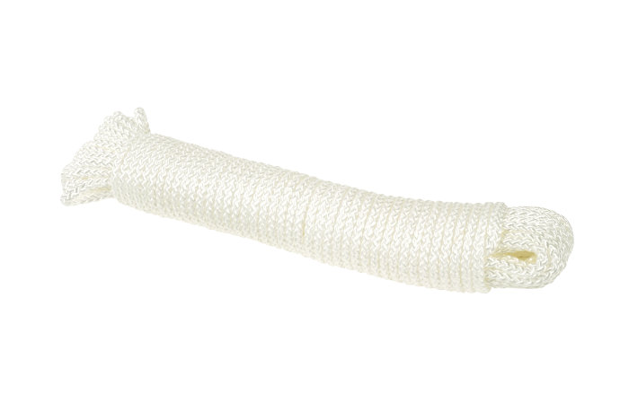 Tau flettet 5 mm x 20 meter hvitt